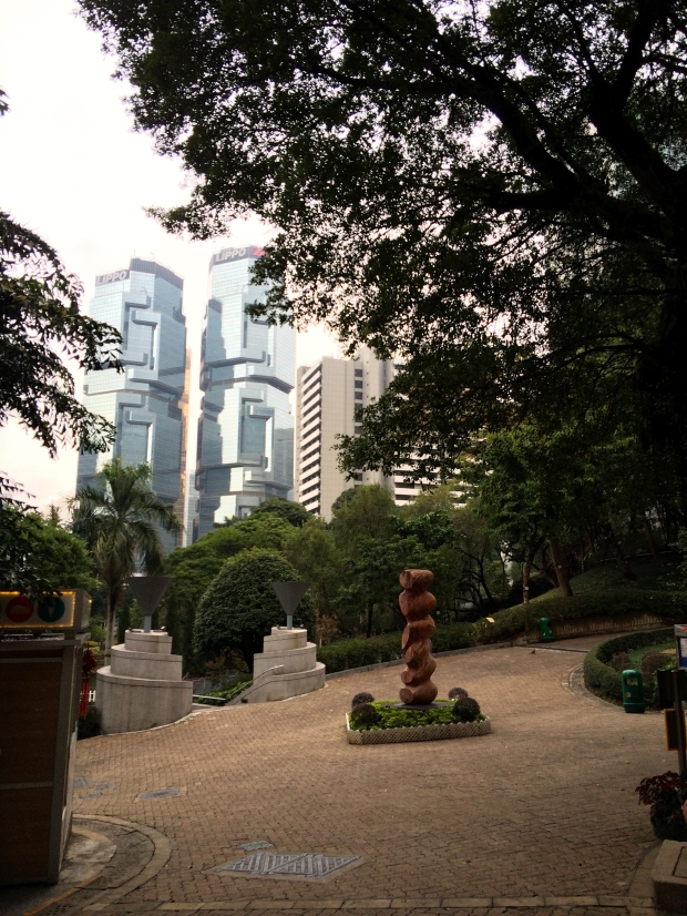 The city wonderfully complimented the greenery.